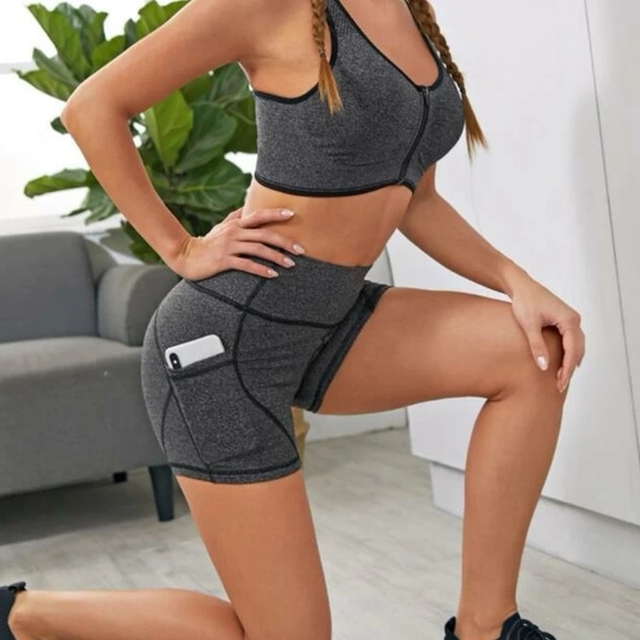 A5 - 271 Workout bike shorts gray grey size small - Picture 2 of 8